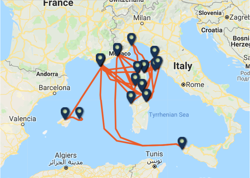 Kolibrie Millimeter kussen CORSICA SARDINIA FERRIES Tracker | Marine Vessel Trafic